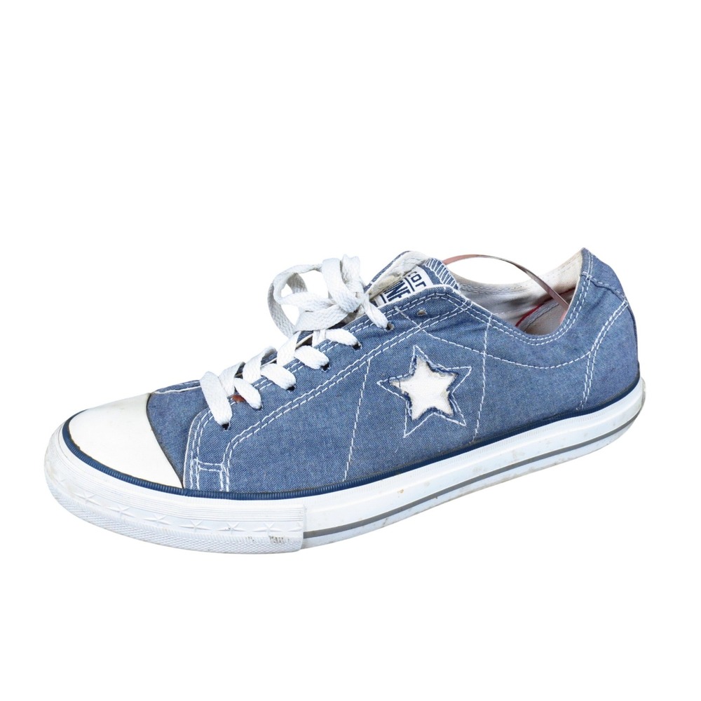 Converse One Star Womens Sneakers Size 11 Everyday Lifestyle Blue Canvas Shoes